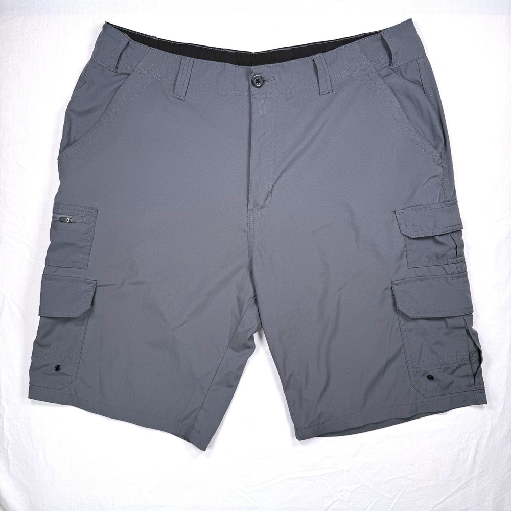 Narrow River Trading Co Cargo Shorts Men's 36 Gray Stretch Performance Outdoor